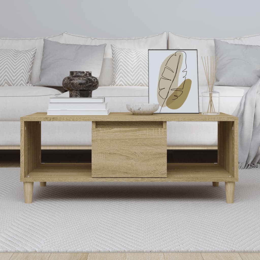 Stolić za kavu boja hrasta 90x50x36,5 cm konstruirano drvo