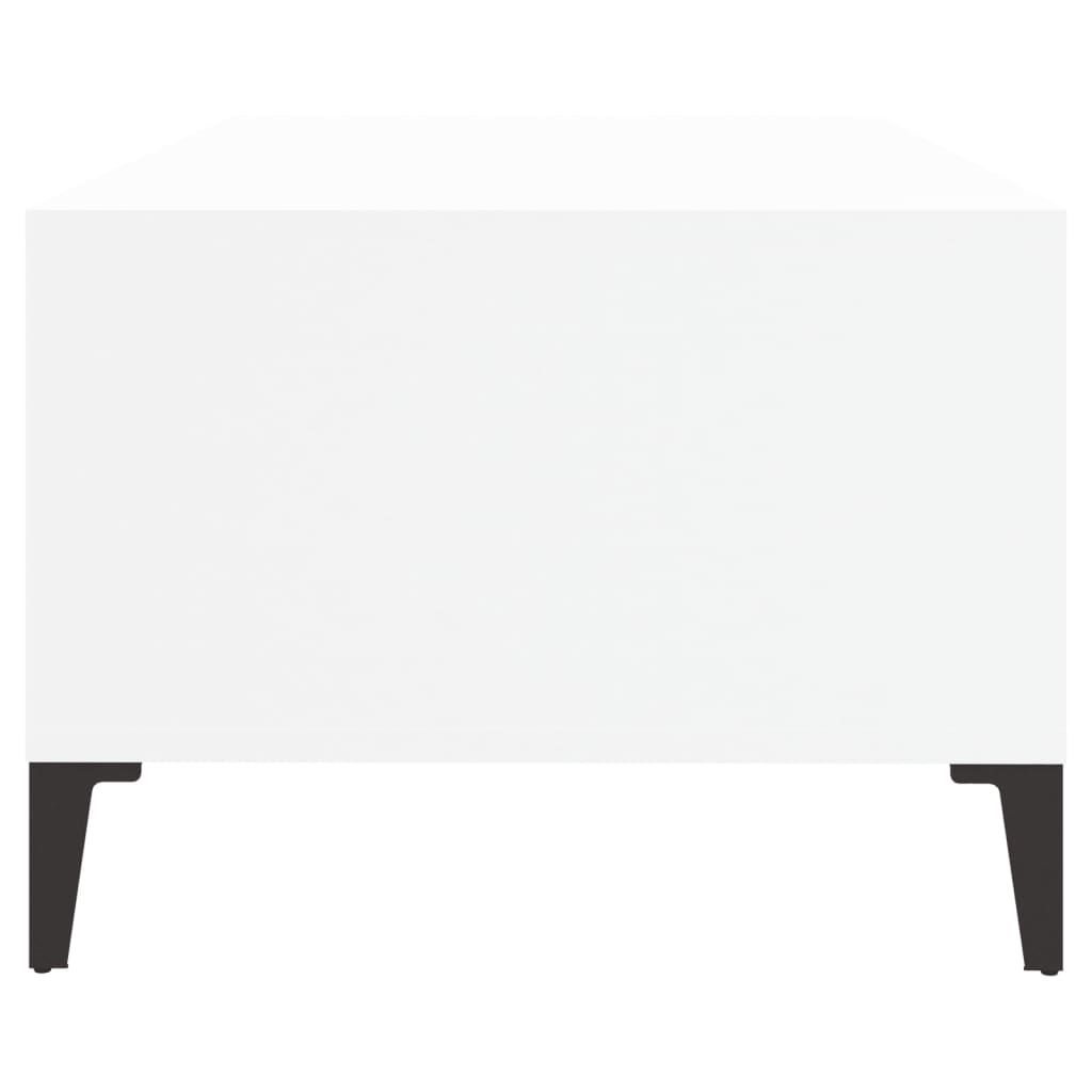 Stolić za kavu bijeli 90 x 50 x 36,5 cm od konstruiranog drva