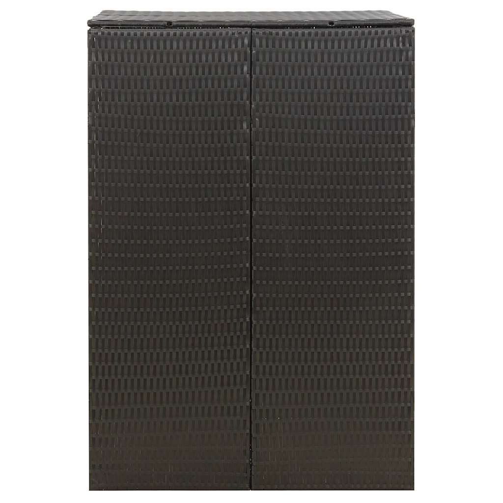 Spremište za kantu za smeće crno 70 x 80 x 117 cm od poliratana