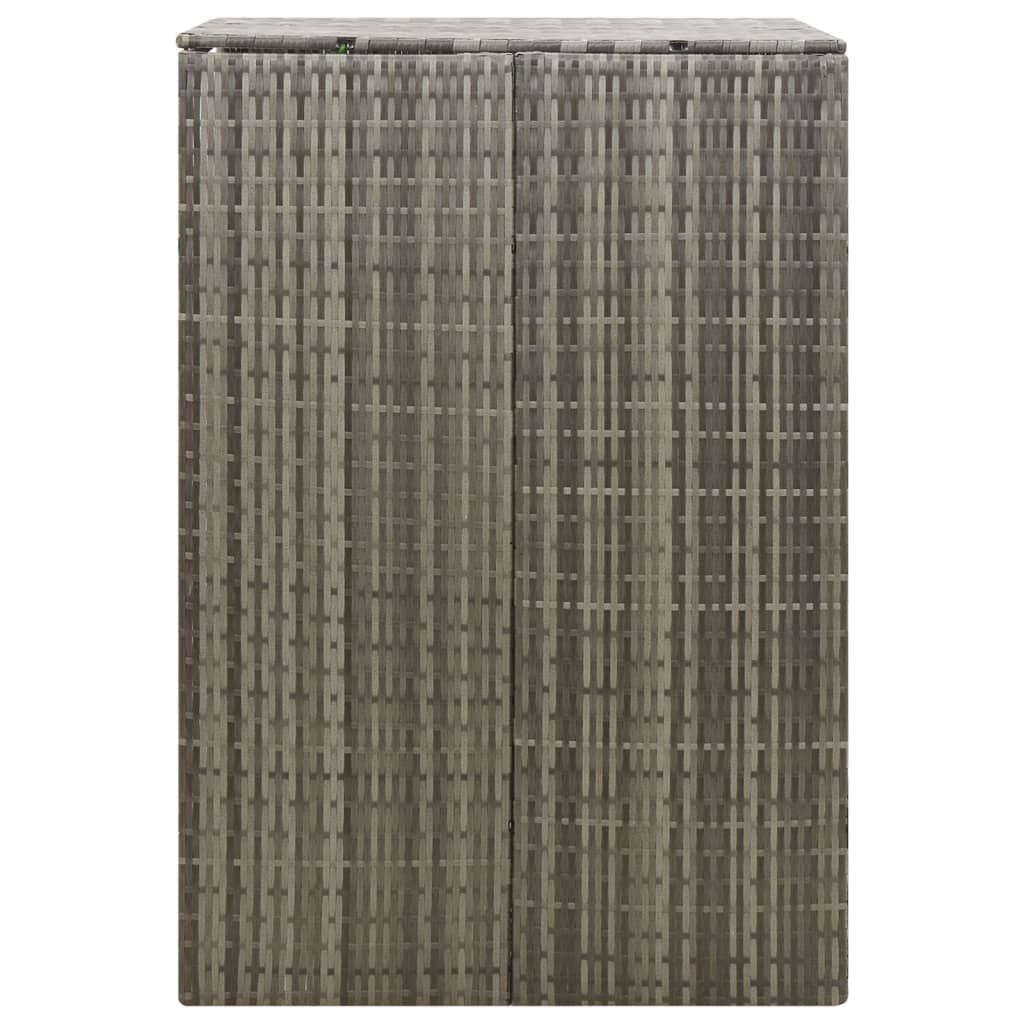 Spremište za kantu za smeće sivo 70 x 80 x 117 cm od poliratana