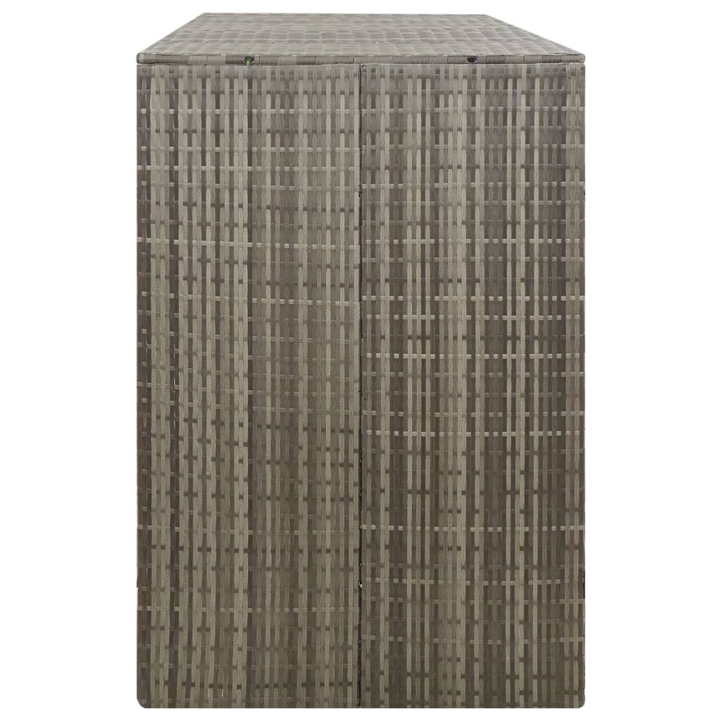 Spremište za 3 kante za smeće sivo 207 x 80 x 117 cm poliratan