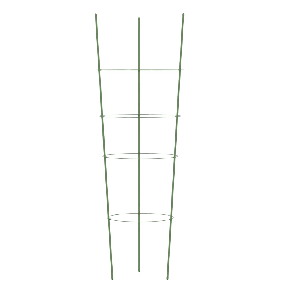 Kolci za vrtne biljke s 4 prstena 5 kom zeleni 90 cm čelični
