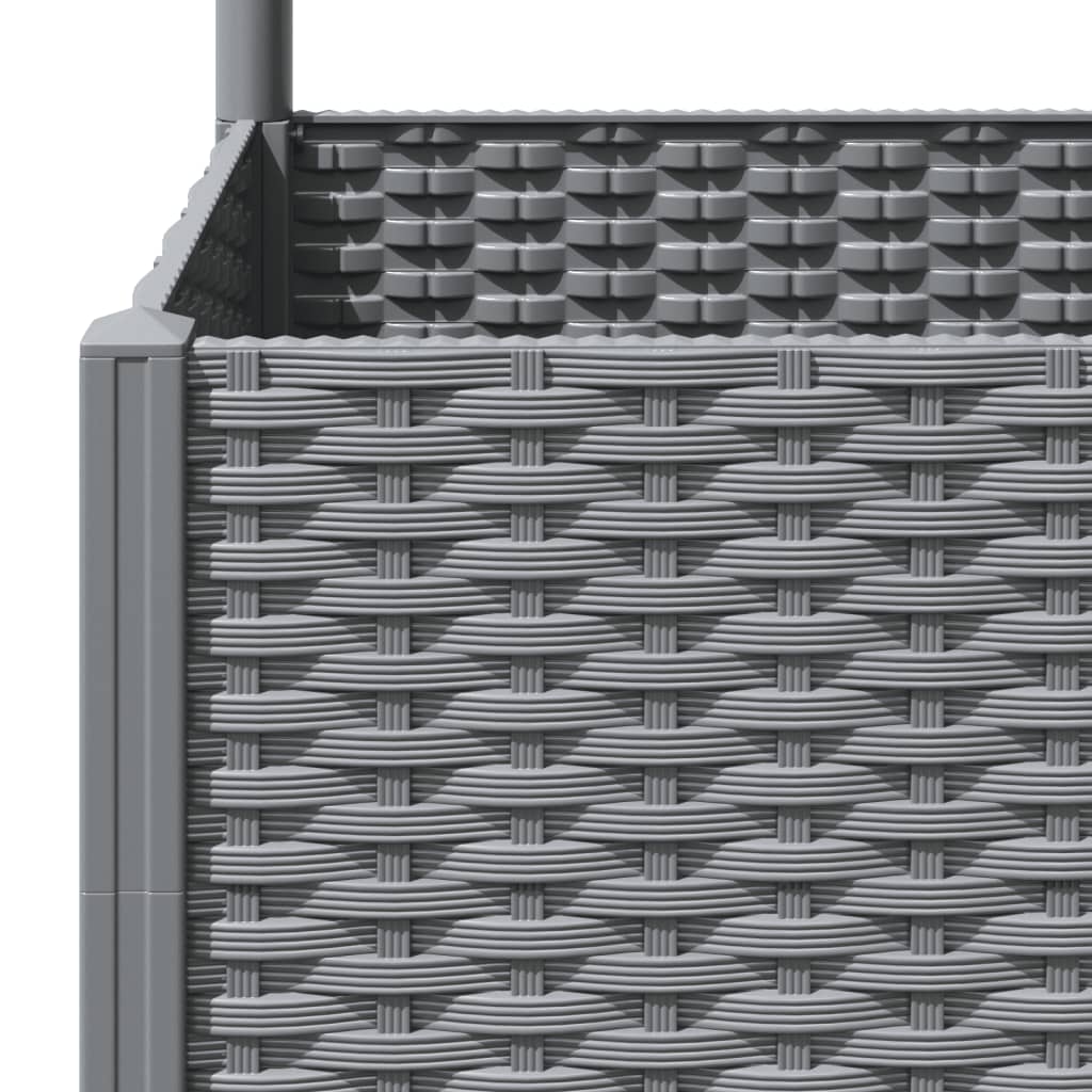 Vrtna sadilica s rešetkom svjetlosiva 80x80x136 cm PP