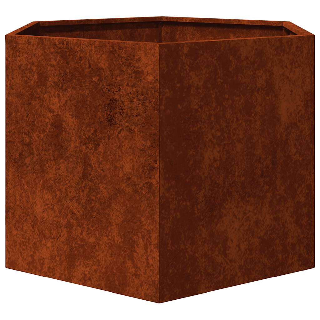 Sadilica boja hrđe 60 x 60 x 45 cm od čelika COR-TEN