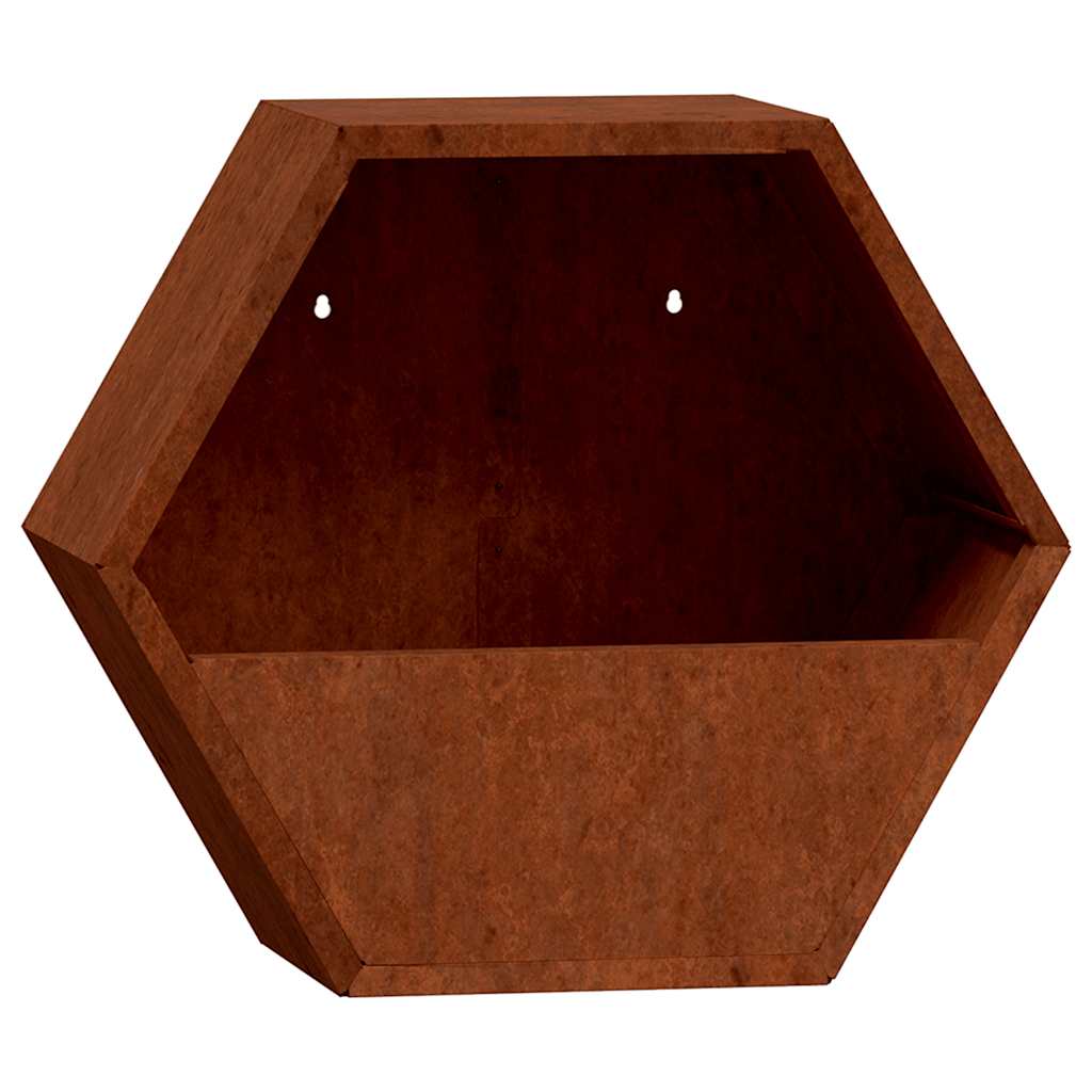 Zidne sadilice 2 kom boja hrđe od čelika COR-TEN 46x10x40 cm