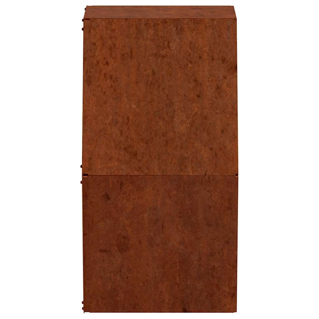 Zidne sadilice 2 kom boja hrđe od čelika COR-TEN 46x10x40 cm