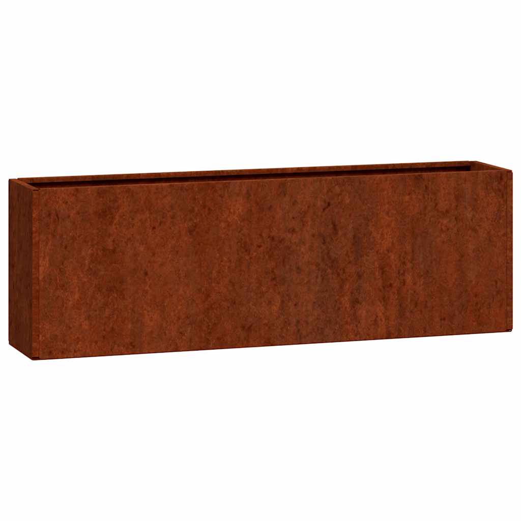 Zidne sadilice 2 kom boja hrđe od čelika COR-TEN 53x10x17 cm