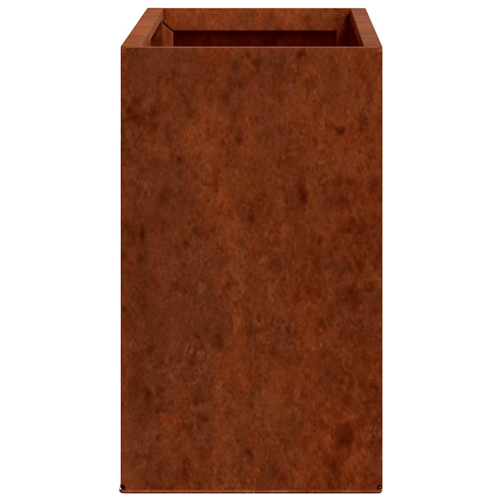 Zidne sadilice 2 kom boja hrđe od čelika COR-TEN 53x10x17 cm