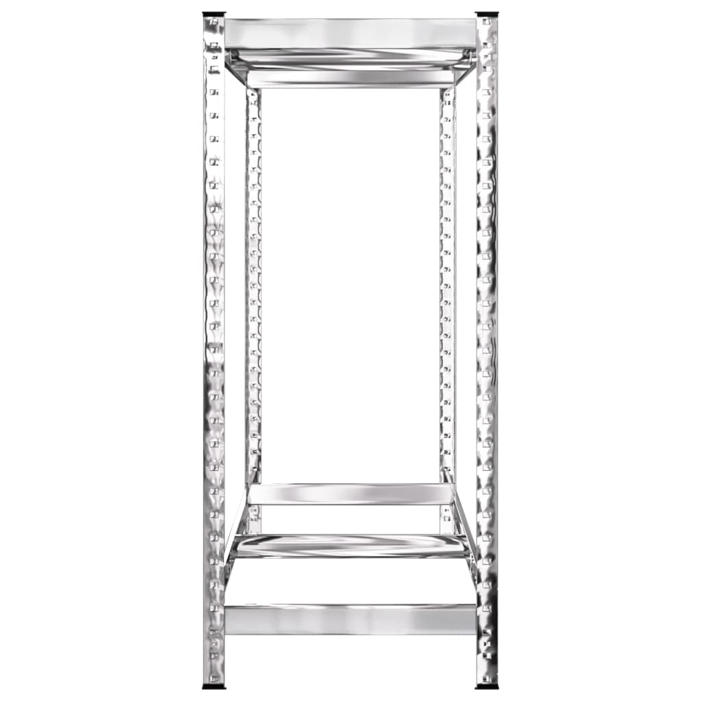 Stalci za gume s 2 razine 4 kom srebrni 110x40x110 cm čelični