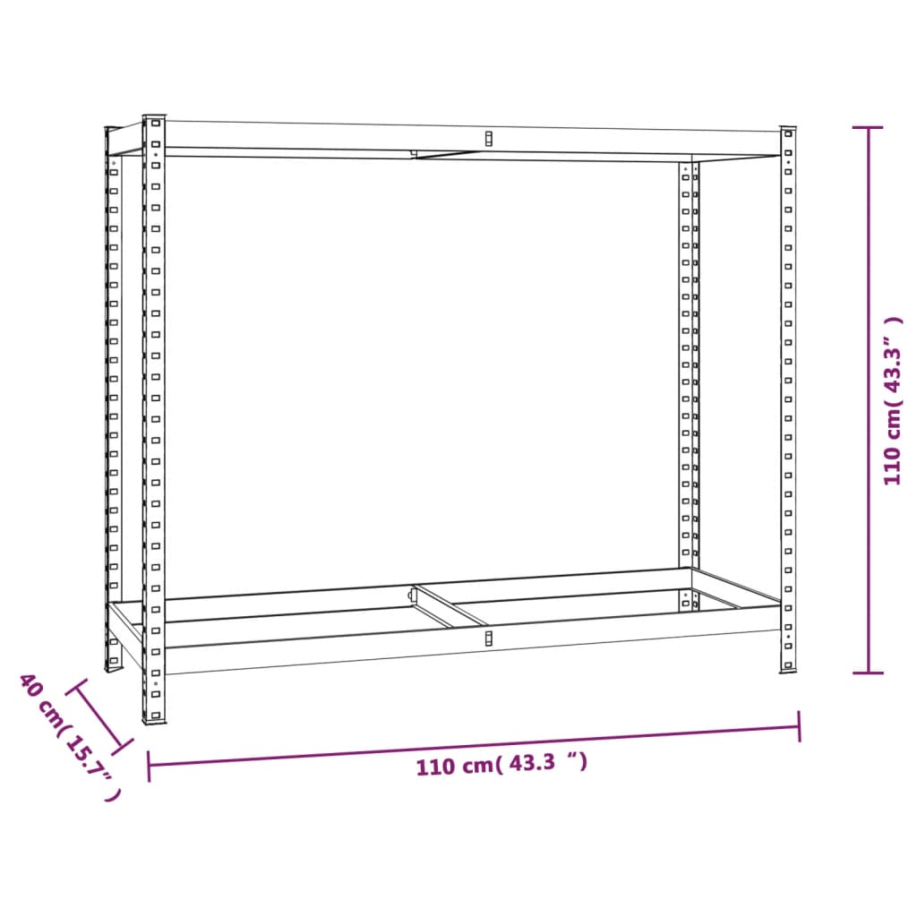 Stalci za gume s 2 razine 4 kom srebrni 110x40x110 cm čelični