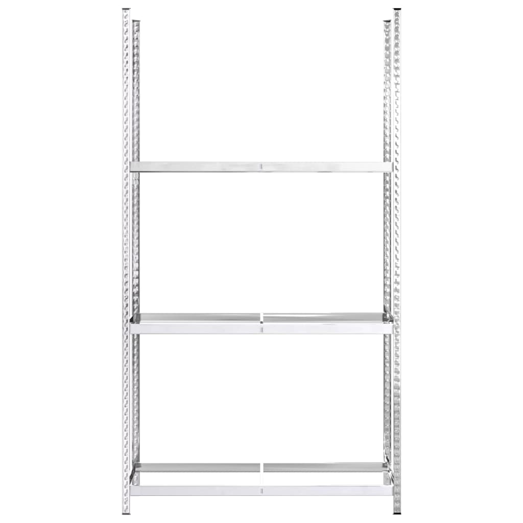 Stalci za gume s 3 razine 3 kom srebrni 110x40x200 cm čelični