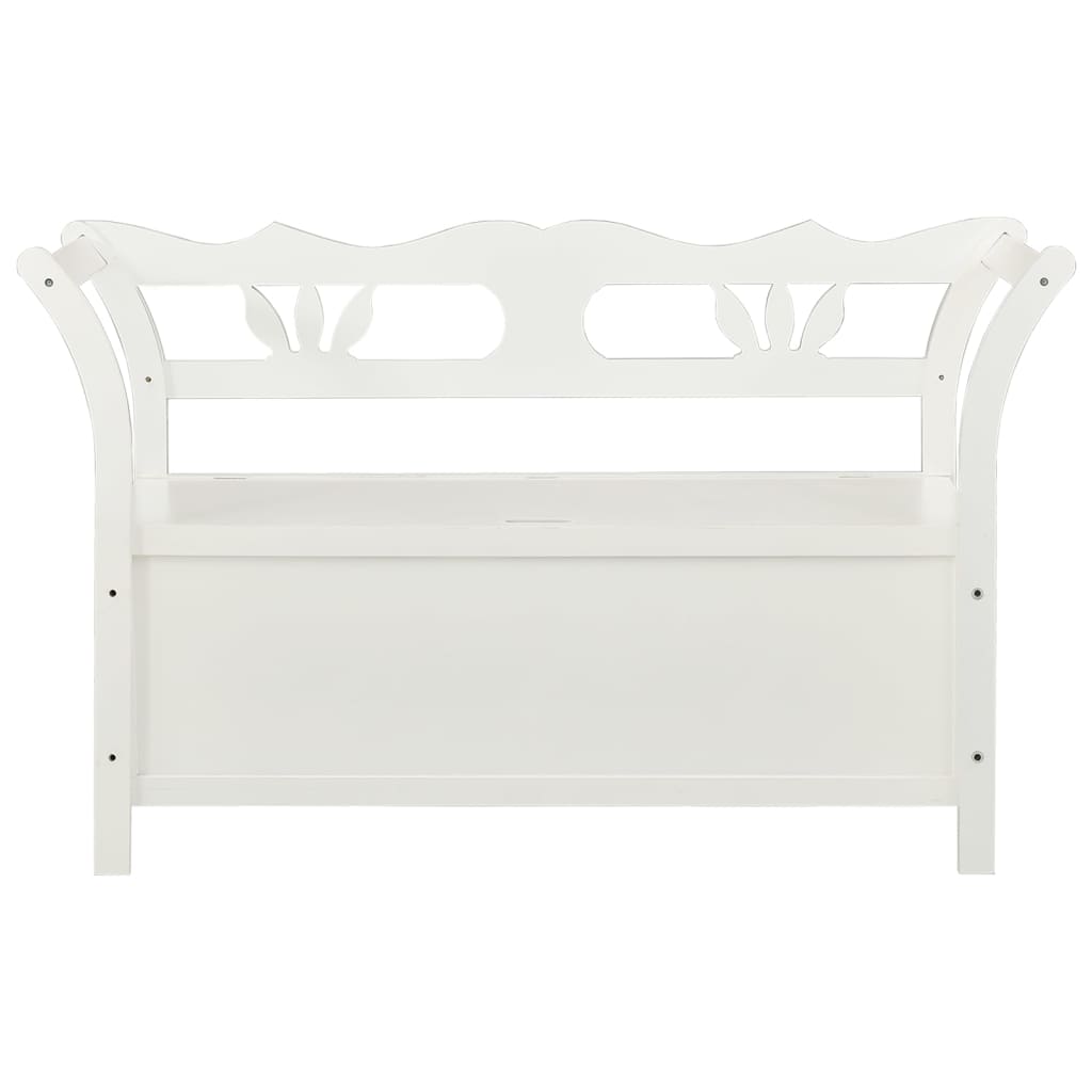 Klupa bijela 107 x 45 x 75,5 cm od masivne jelovine