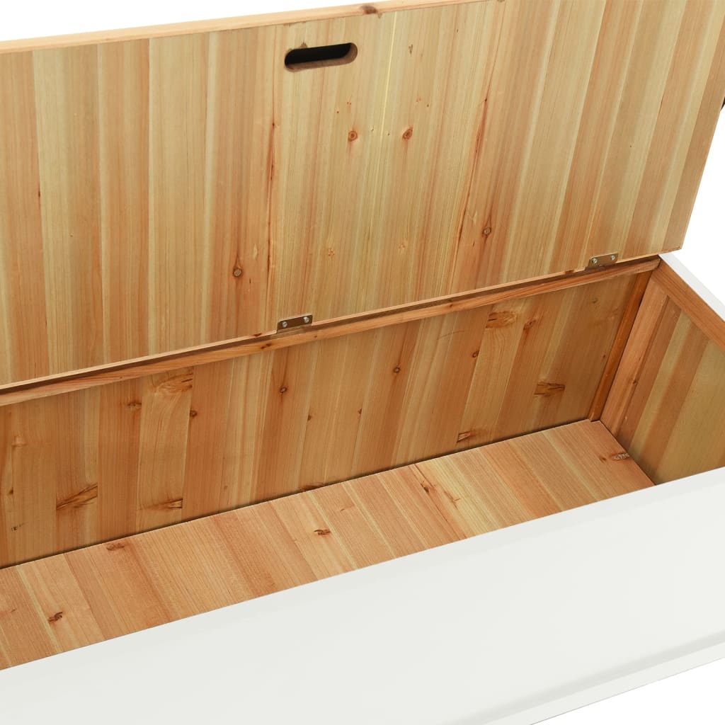 Klupa bijela 107 x 45 x 75,5 cm od masivne jelovine