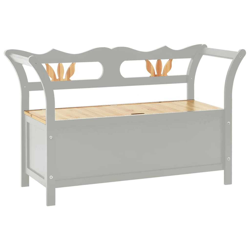 Klupa siva 107 x 45 x 75,5 cm od masivne jelovine