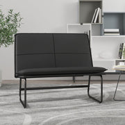 Klupa crna 100 x 75 x 76 cm od umjetne kože
