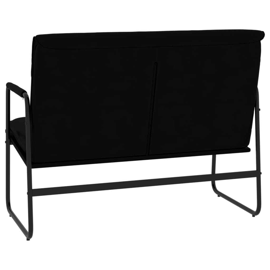 Klupa crna 100 x 64 x 80 cm od umjetne kože