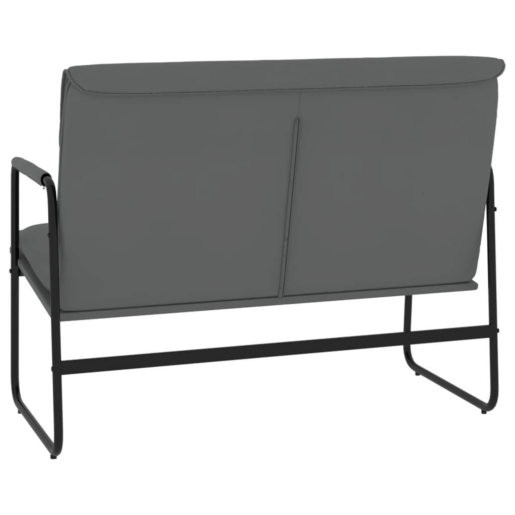 Klupa siva 100 x 64 x 80 cm od umjetne kože