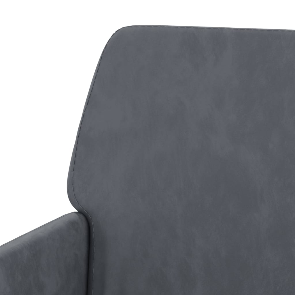 Klupa tamnosiva 108 x 79 x 79 cm baršunasta