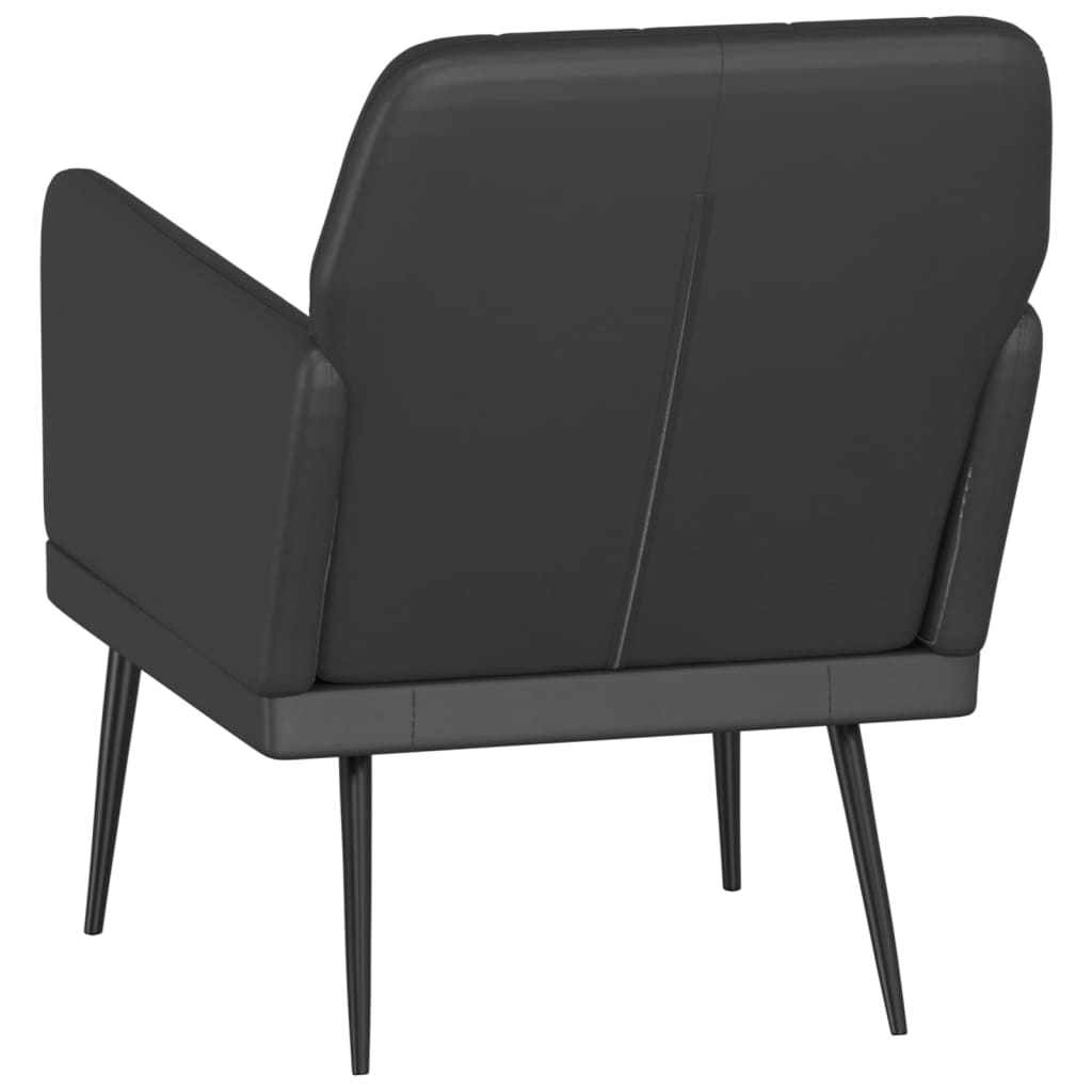 Fotelja crna 61 x 78 x 80 cm od umjetne kože