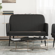 Klupa crna 107 x 80 x 81 cm od umjetne kože
