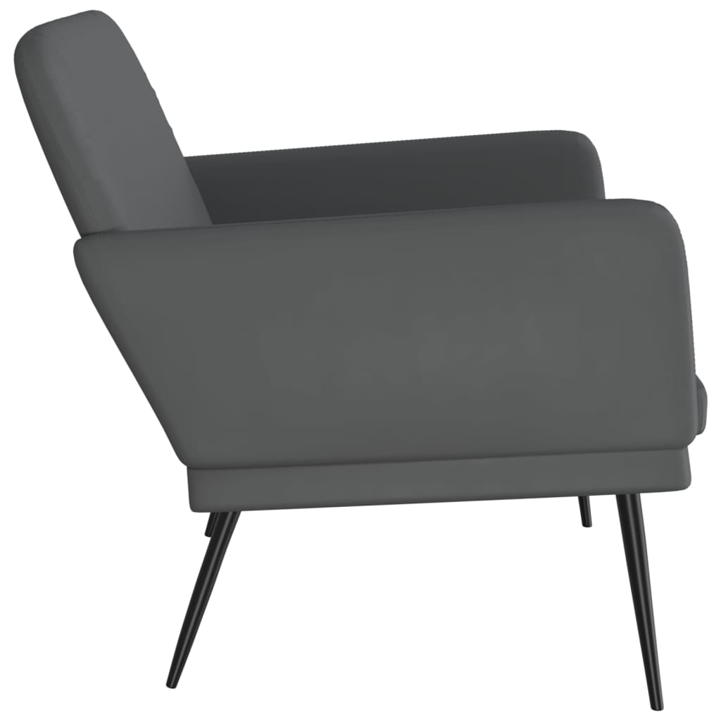 Klupa sivi 107 x 80 x 81 cm od umjetne kože