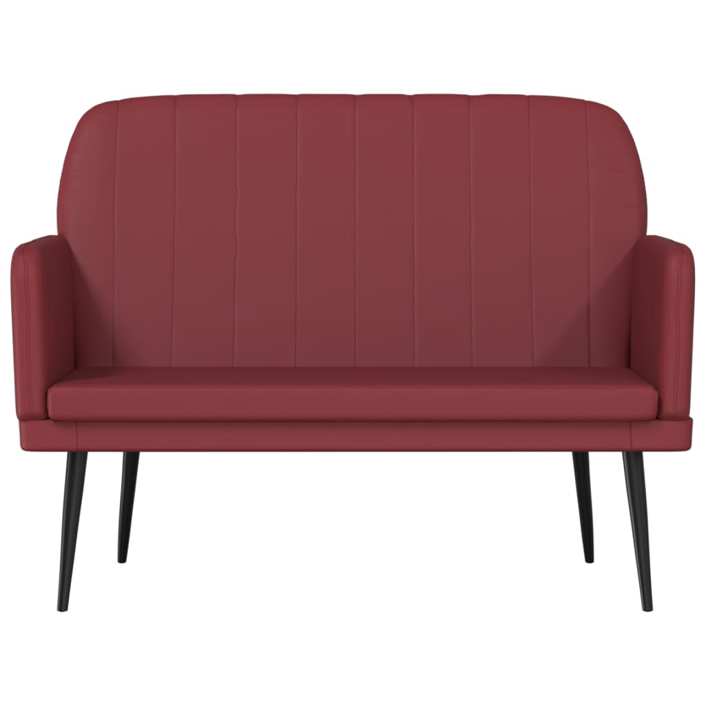 Klupa crvena boja vina 107x80x81 cm od umjetne kože