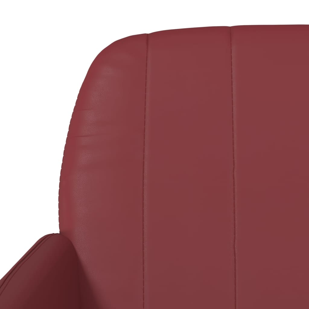 Klupa crvena boja vina 107x80x81 cm od umjetne kože