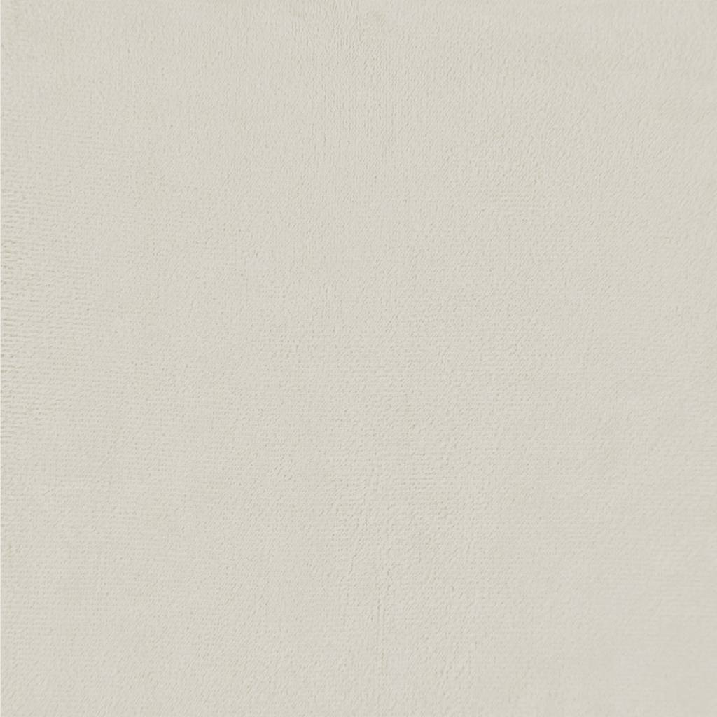 Klupa krem 108 x 79 x 79 cm baršunasta