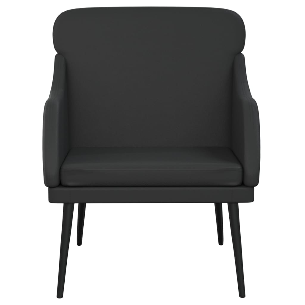 Fotelja crna 63 x 76 x 80 cm od umjetne kože