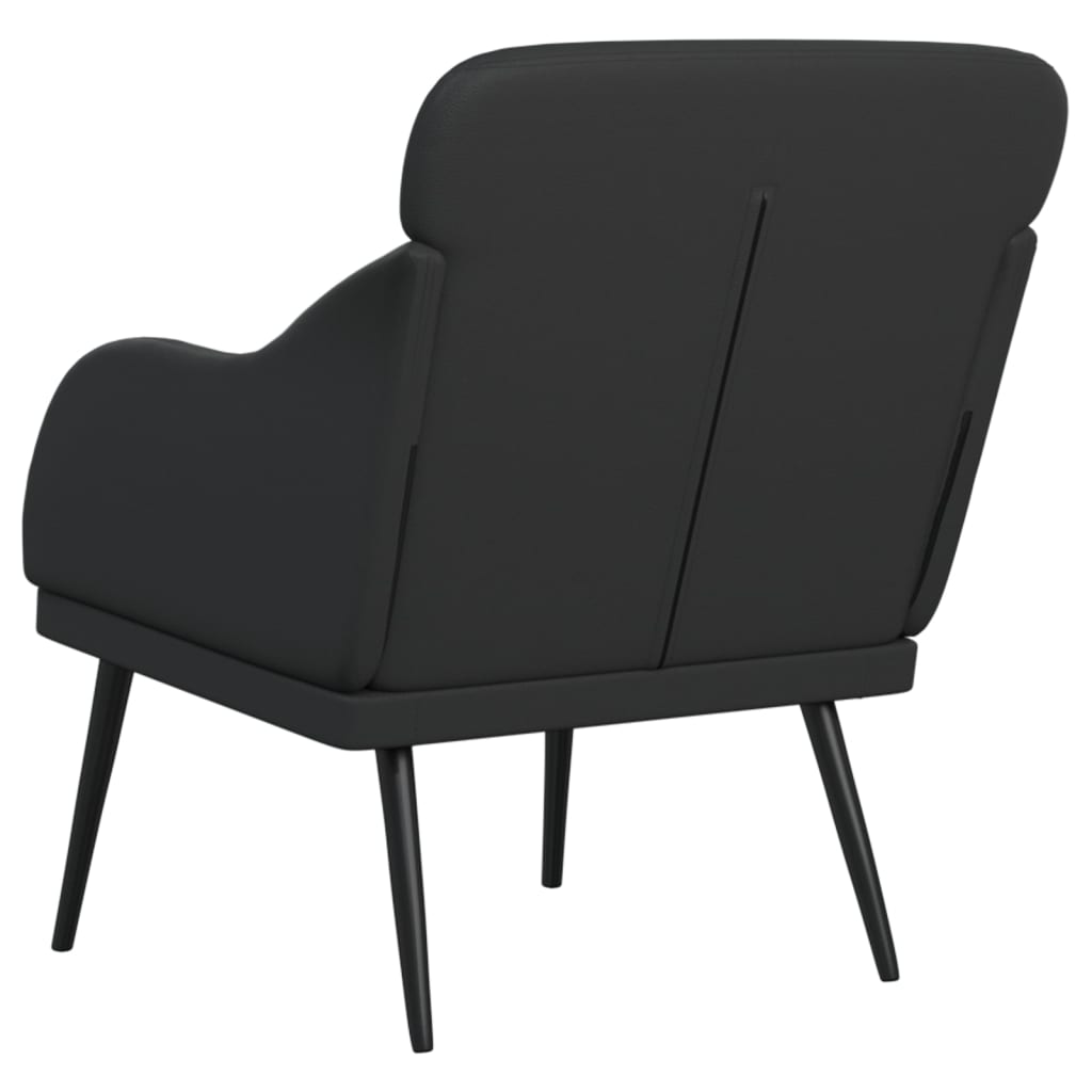 Fotelja crna 63 x 76 x 80 cm od umjetne kože