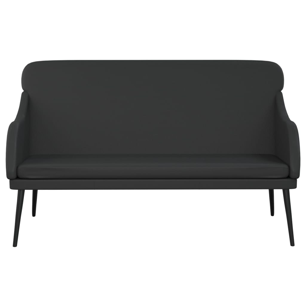 Klupa crna 110 x 76 x 80 cm od umjetne kože