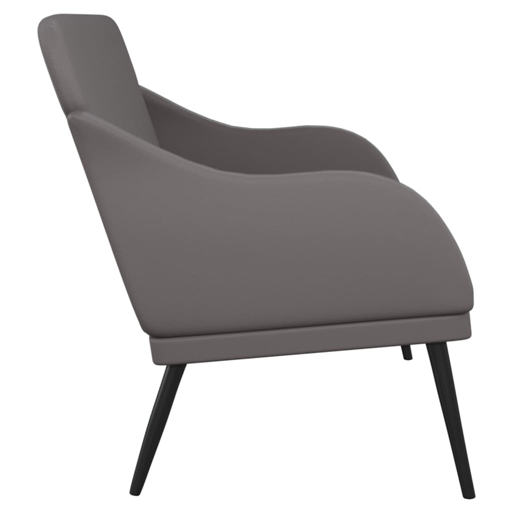 Klupa siva 110 x 76 x 80 cm od umjetne kože