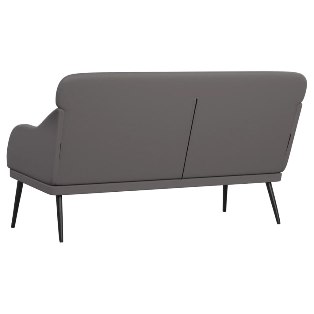 Klupa siva 110 x 76 x 80 cm od umjetne kože