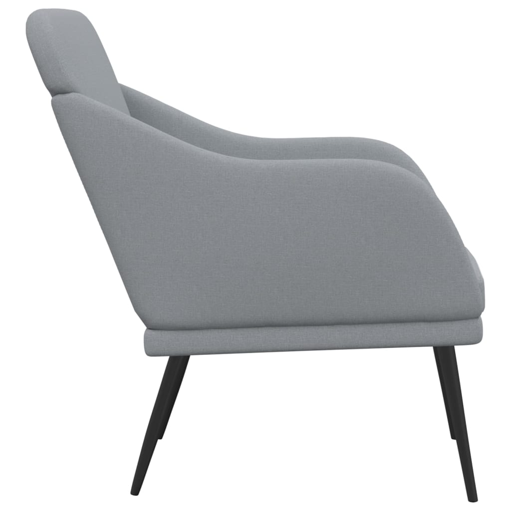 Fotelja svjetlosiva 63 x 76 x 80 cm od tkanine