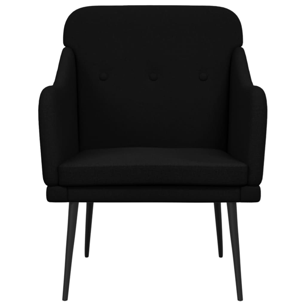 Fotelja crna 63 x 76 x 80 cm od tkanine