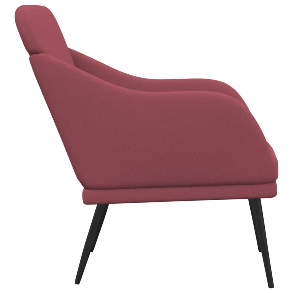 Fotelja crvena boja vina 63 x 76 x 80 cm od tkanine