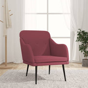 Fotelja crvena boja vina 63 x 76 x 80 cm od tkanine