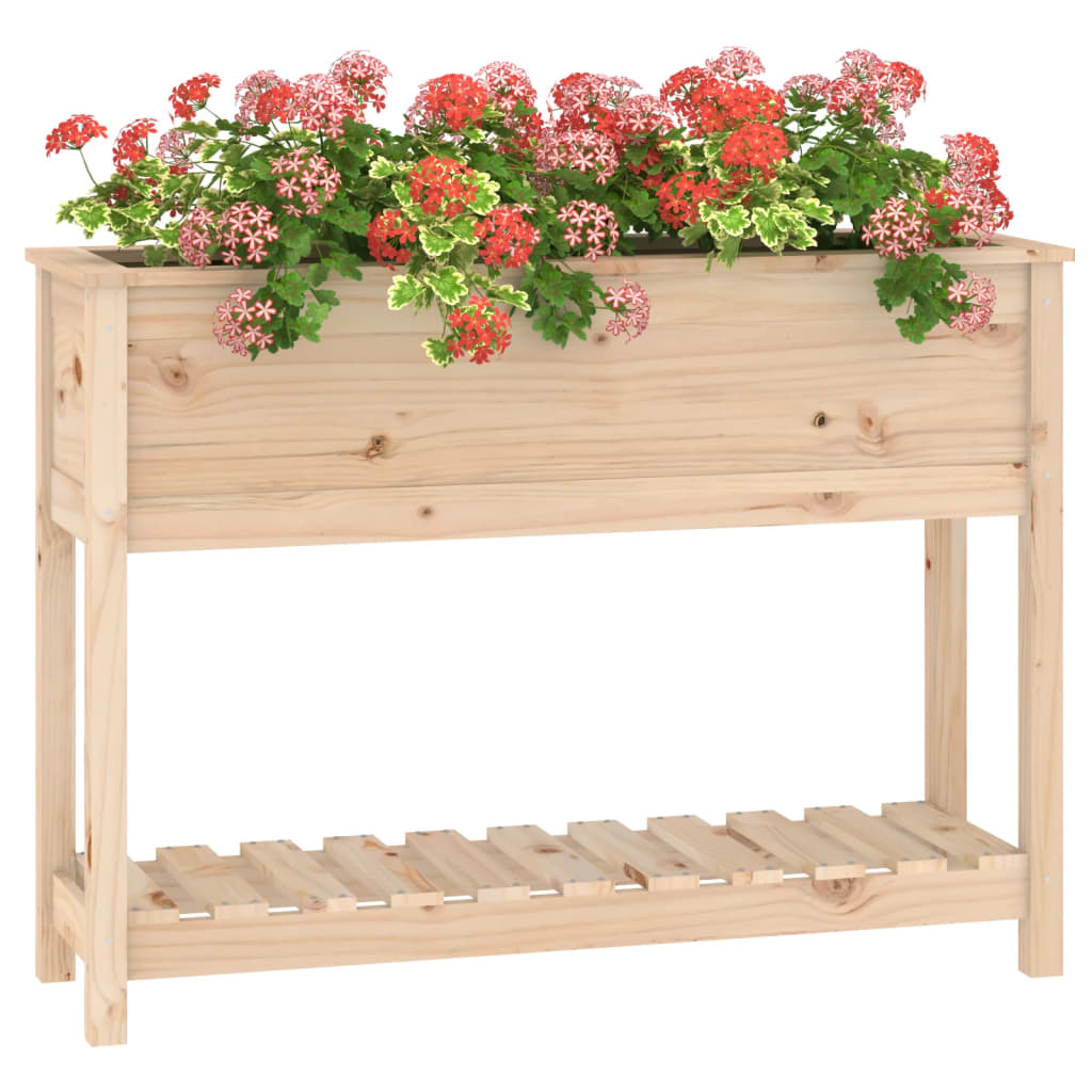 Sadilica s policom 111,5x34,5x81 cm od masivne borovine