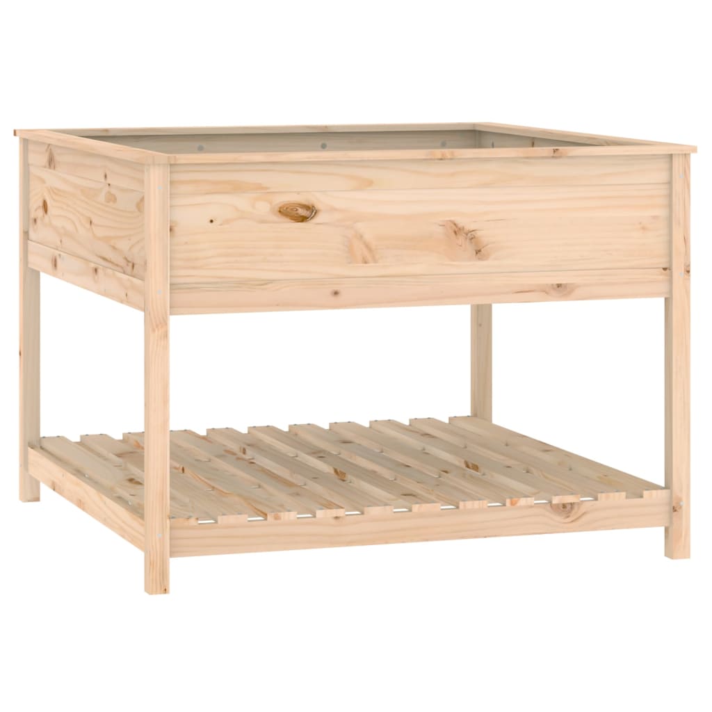 Sadilica s policom 111,5x111,5x81 cm od masivne borovine