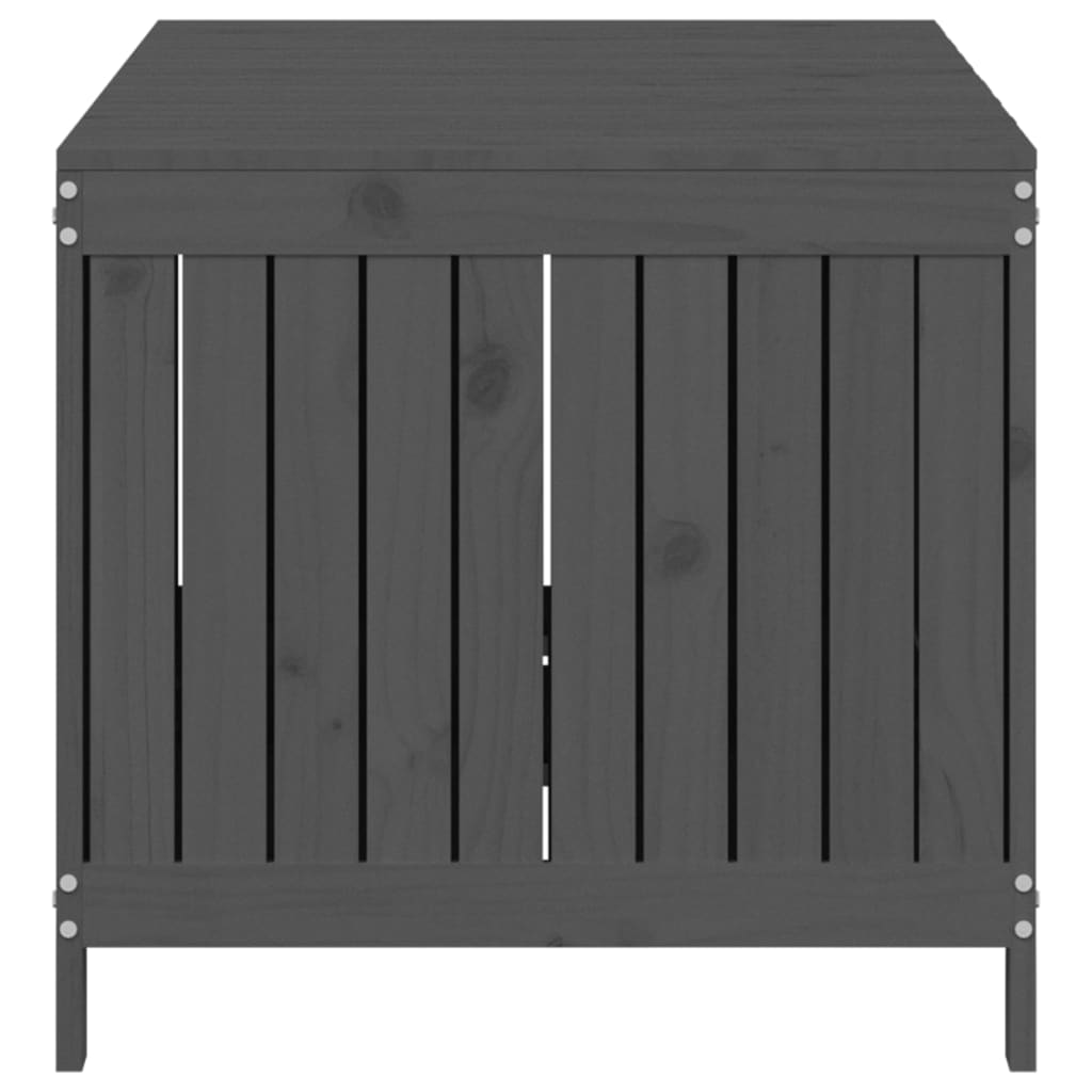 Vrtna kutija za pohranu siva 147x68x64 cm od masivne borovine