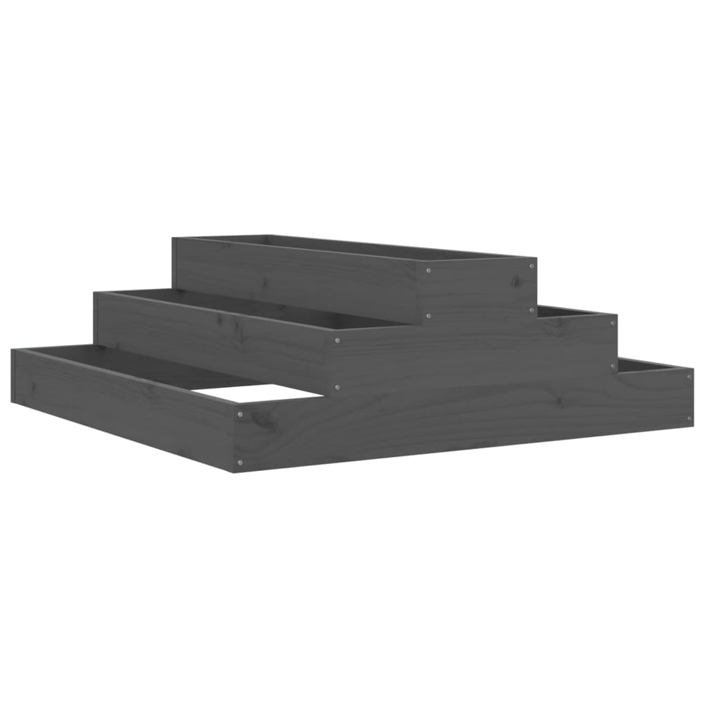 Sadilica siva 80x80x27 cm od masivne borovine