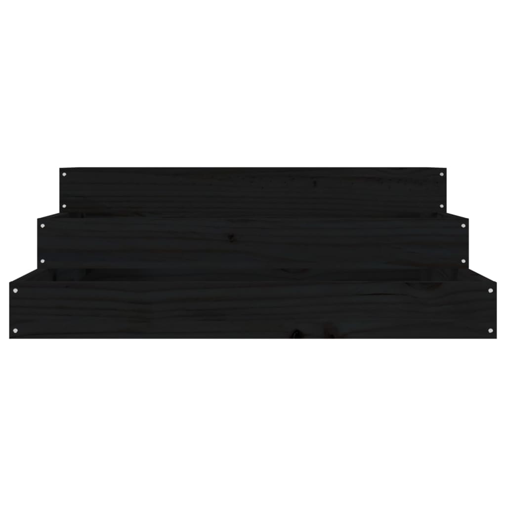 Sadilica crna 78x78x27 cm od masivne borovine