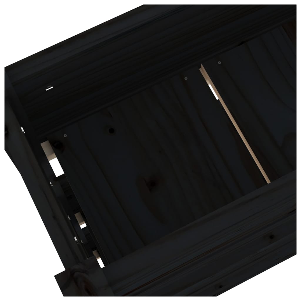 Sadilica crna 112 x 25 x 104,5 cm od masivne borovine