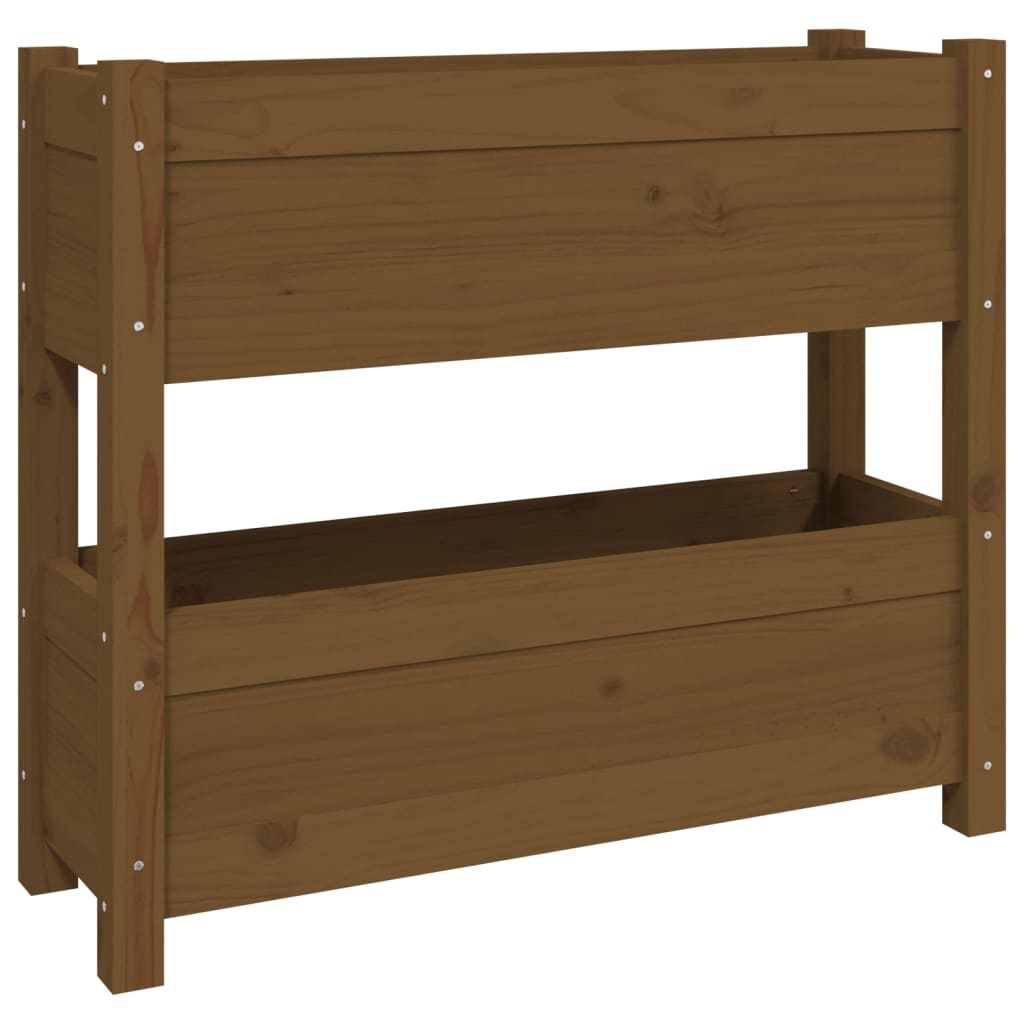 Sadilica smeđa boja meda 77x25x66 cm od masivne borovine