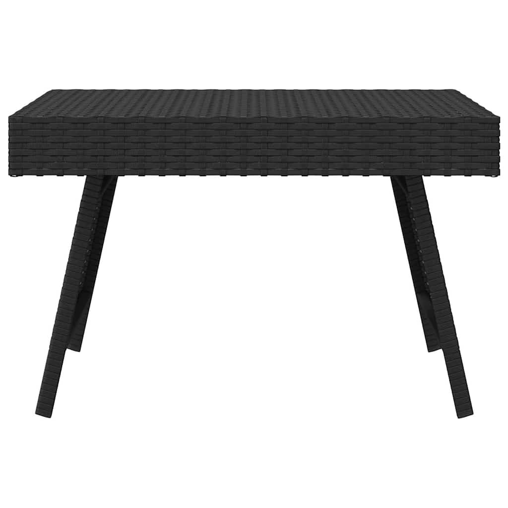 Sklopivi bočni stolić crni 60 x 40 x 38 cm od poliratana