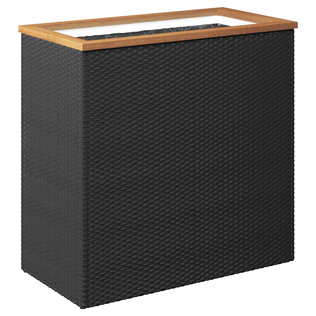 Sadilica crna 80 x 40 x 80 cm od poliratana