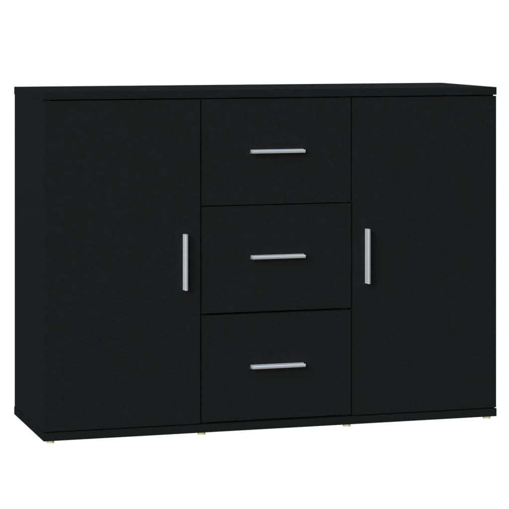 Komoda crna 91 x 29,5 x 65 cm od konstruiranog drva