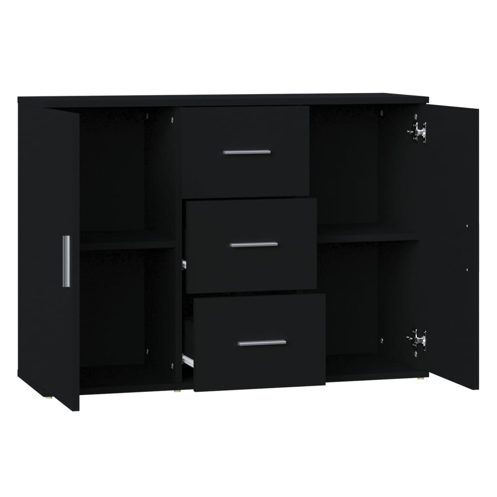Komoda crna 91 x 29,5 x 65 cm od konstruiranog drva
