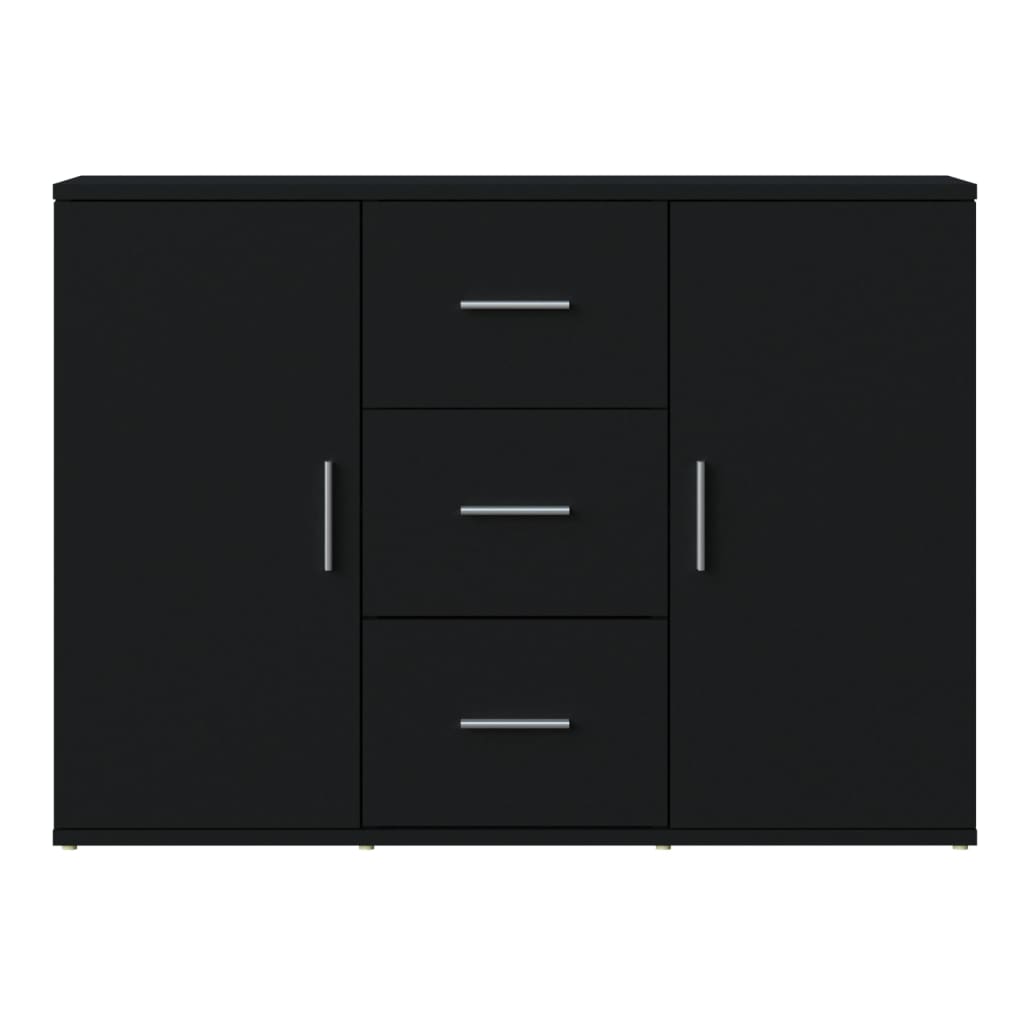 Komoda crna 91 x 29,5 x 65 cm od konstruiranog drva