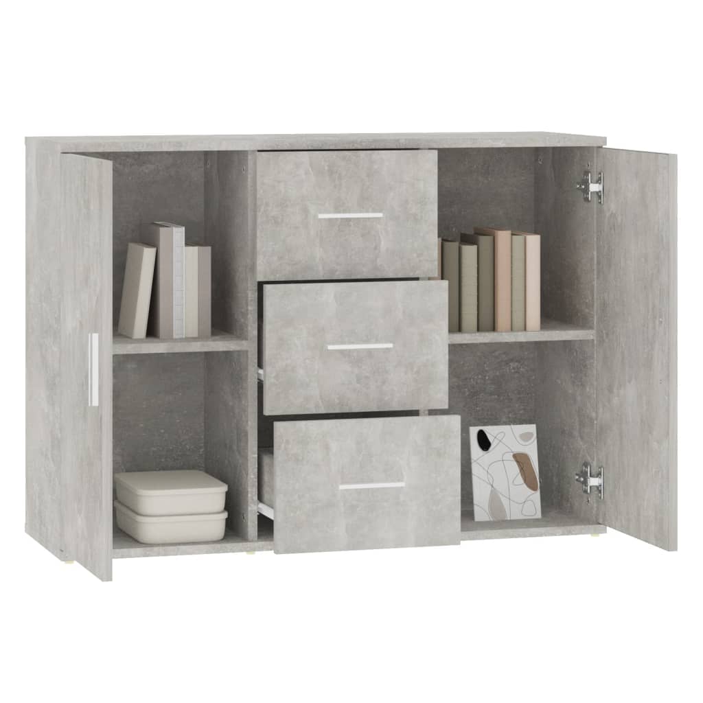 Komoda siva boja betona 91 x 29,5 x 65 cm od konstruiranog drva